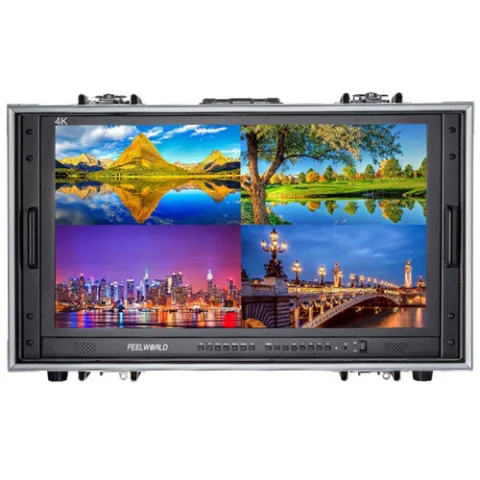 Feelworld  28" 4K Quad View Carry-On Broadcast Video Assist Monitor